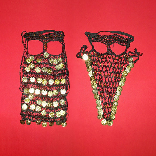 Nubian Battoulah Egyptian Tribal Face Veil From Luxor - Set of 2