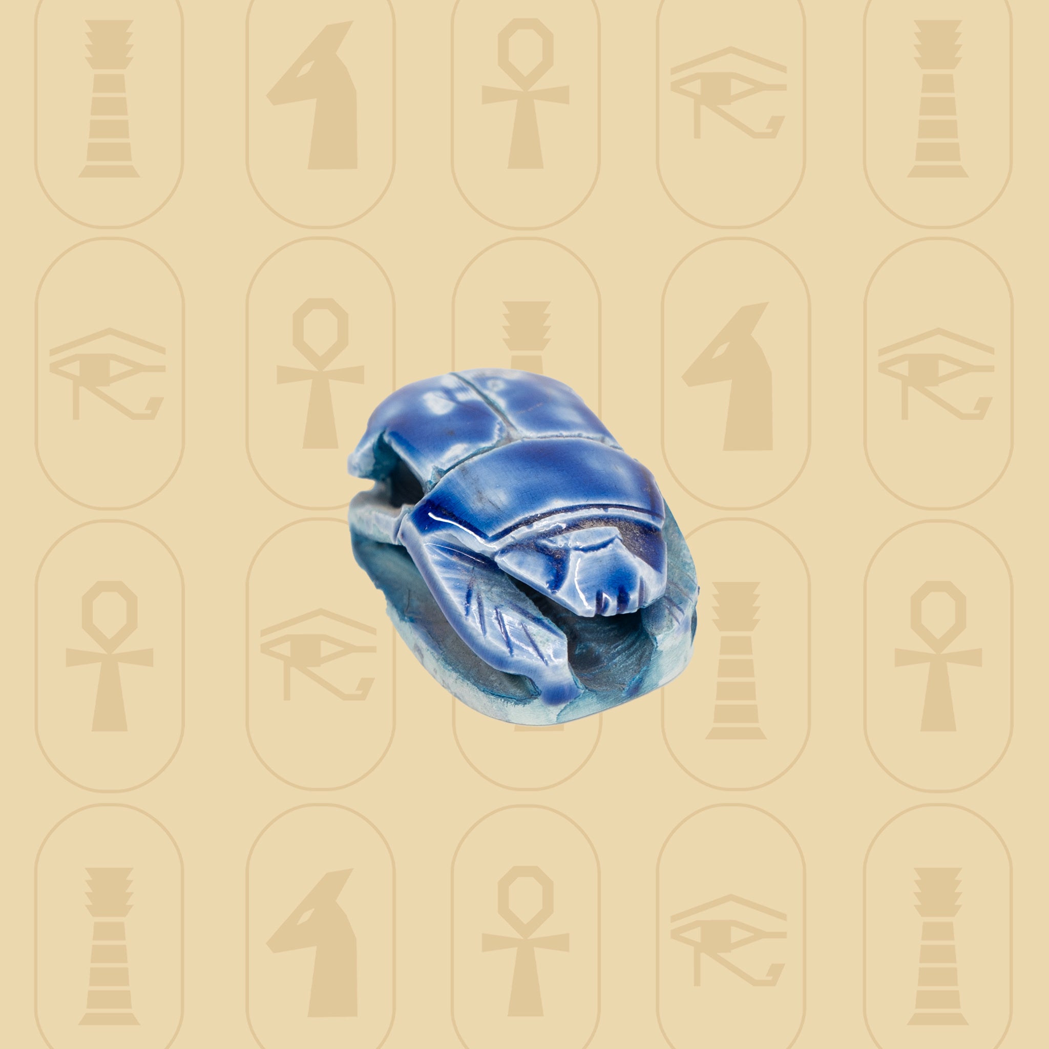 blue Alabaster Scarab