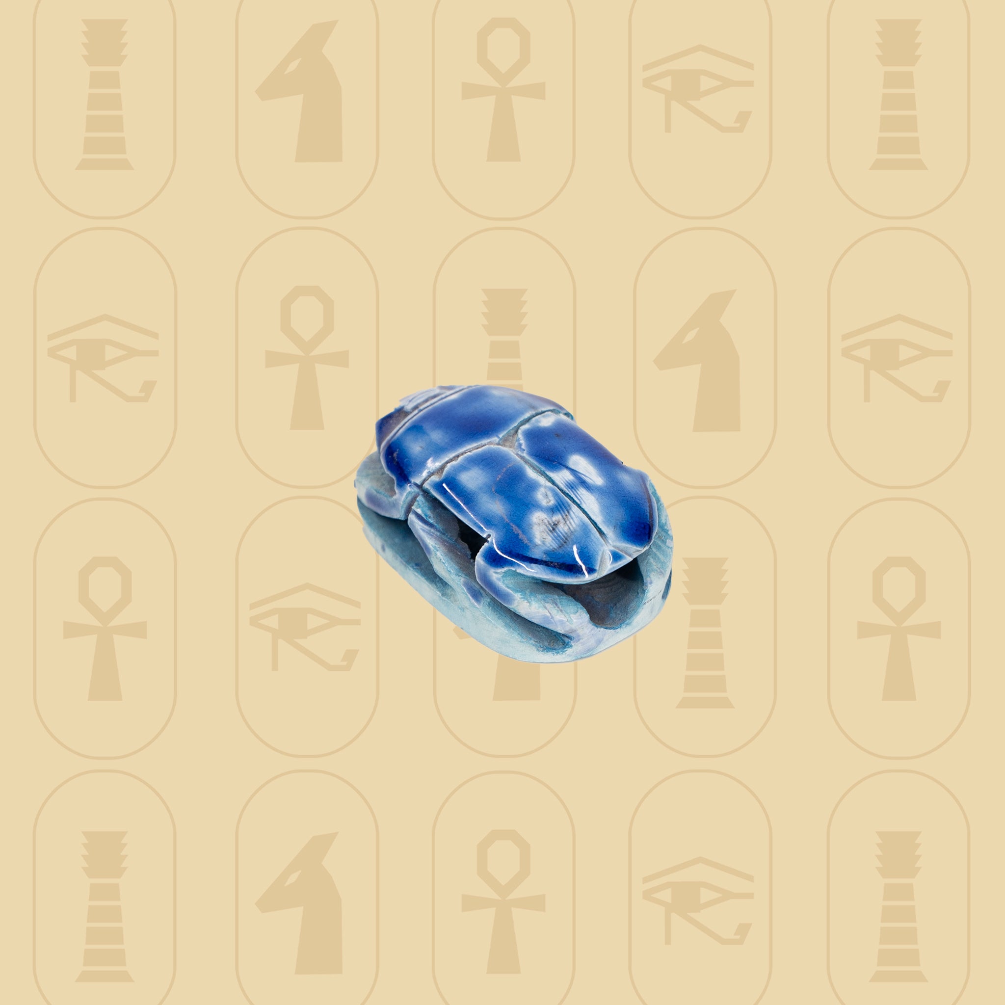 blue Alabaster Scarab