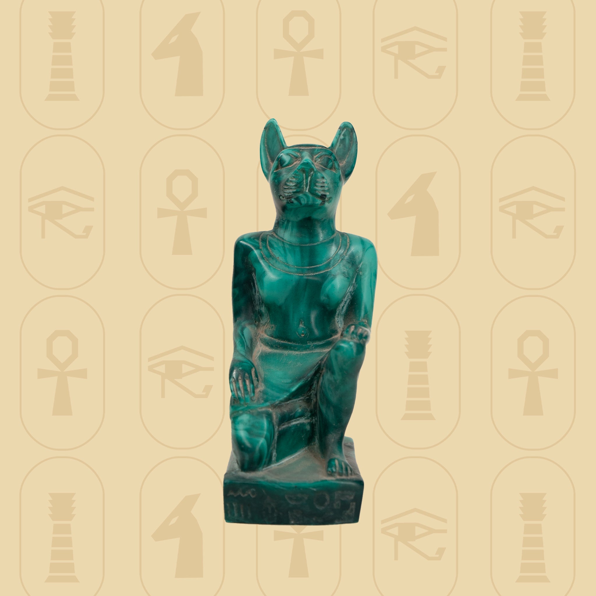 Green Bastet Statue