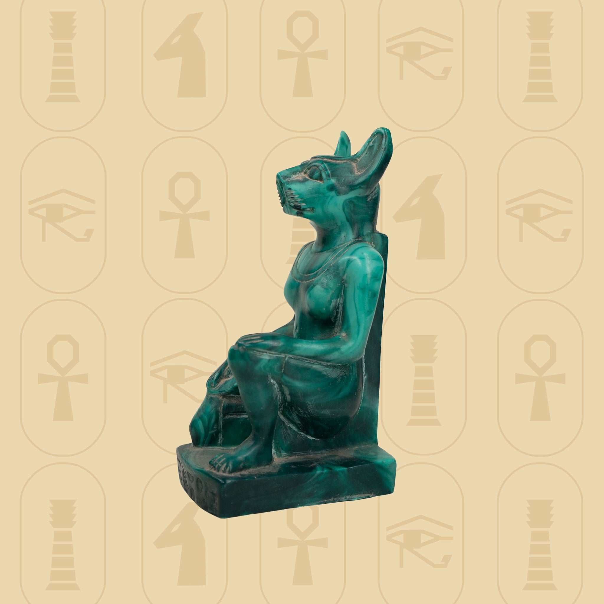 Green Bastet Statue
