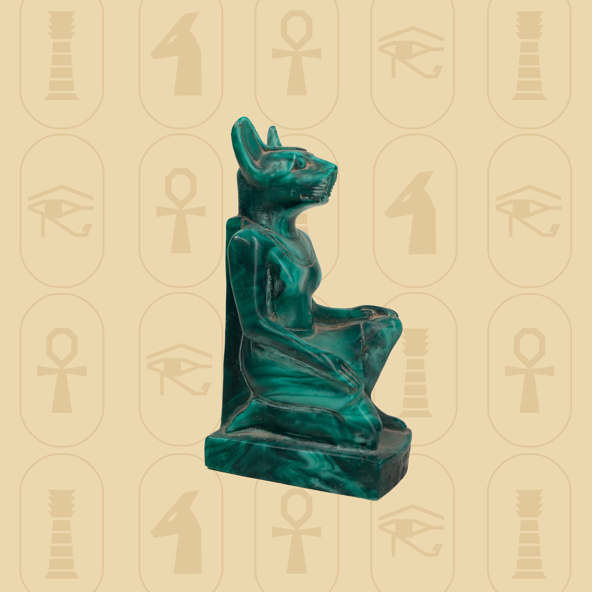 Green Bastet Statue