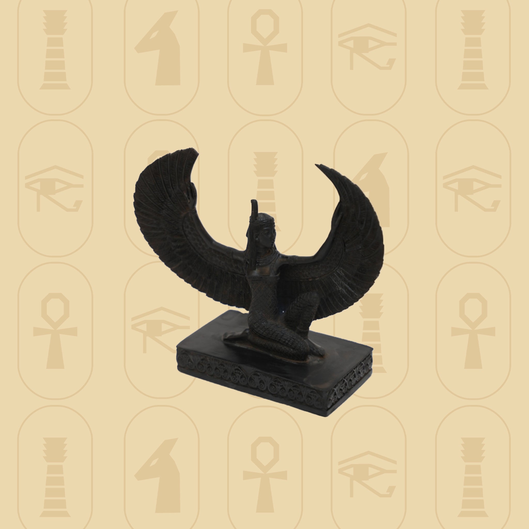 Isis – Black Stone Goddess Statue