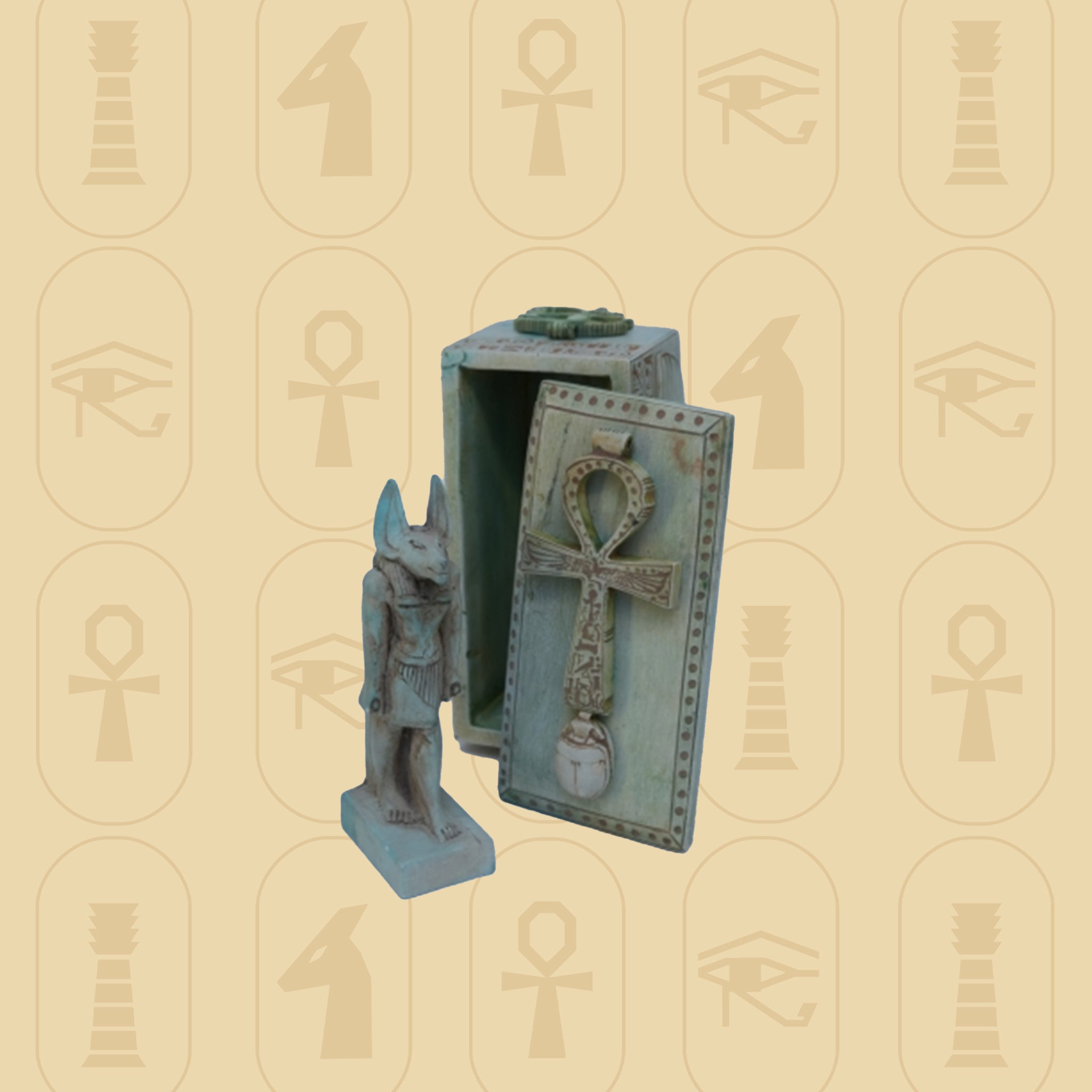 Sacred Egyptian Boat Statue