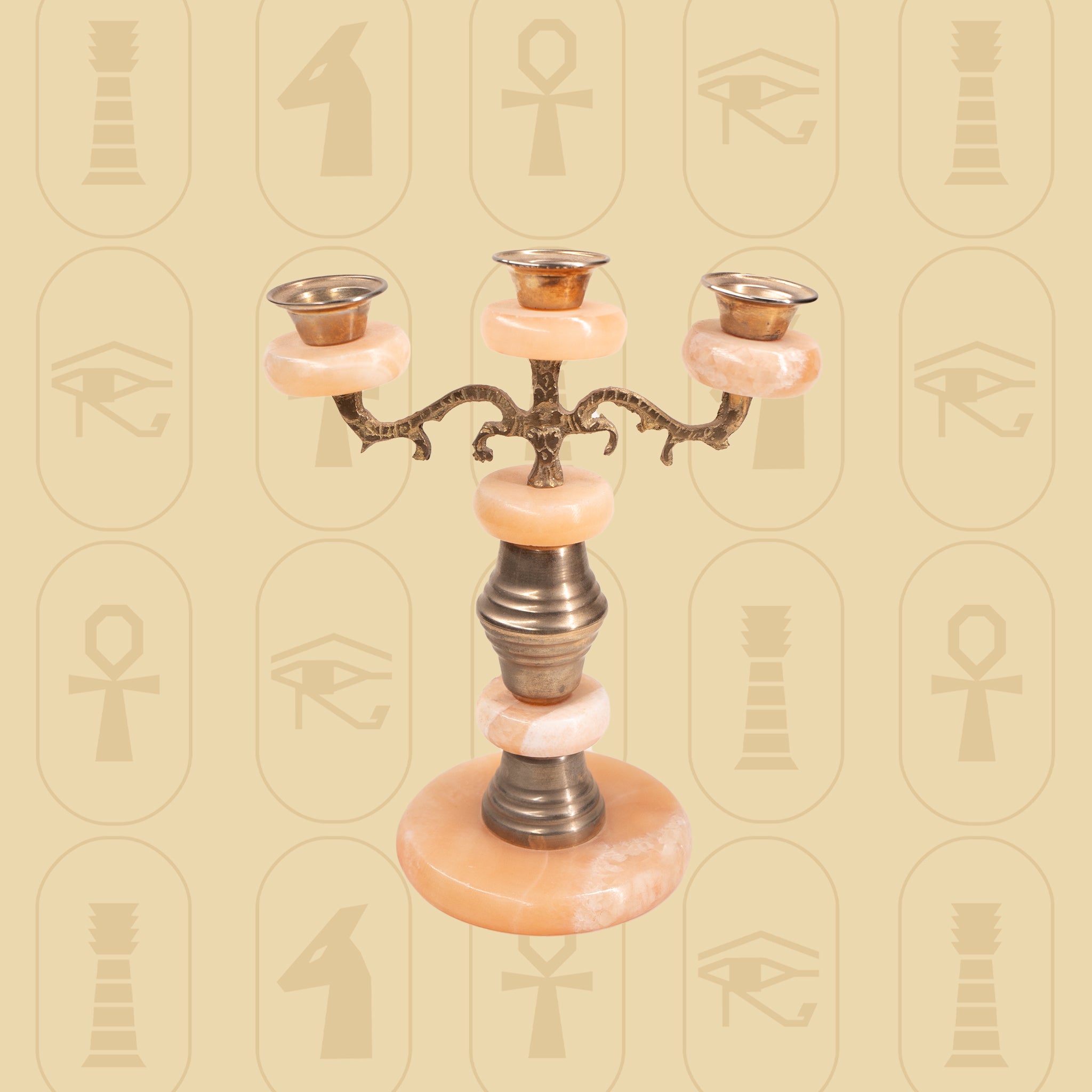 Alabaster Candle Holder