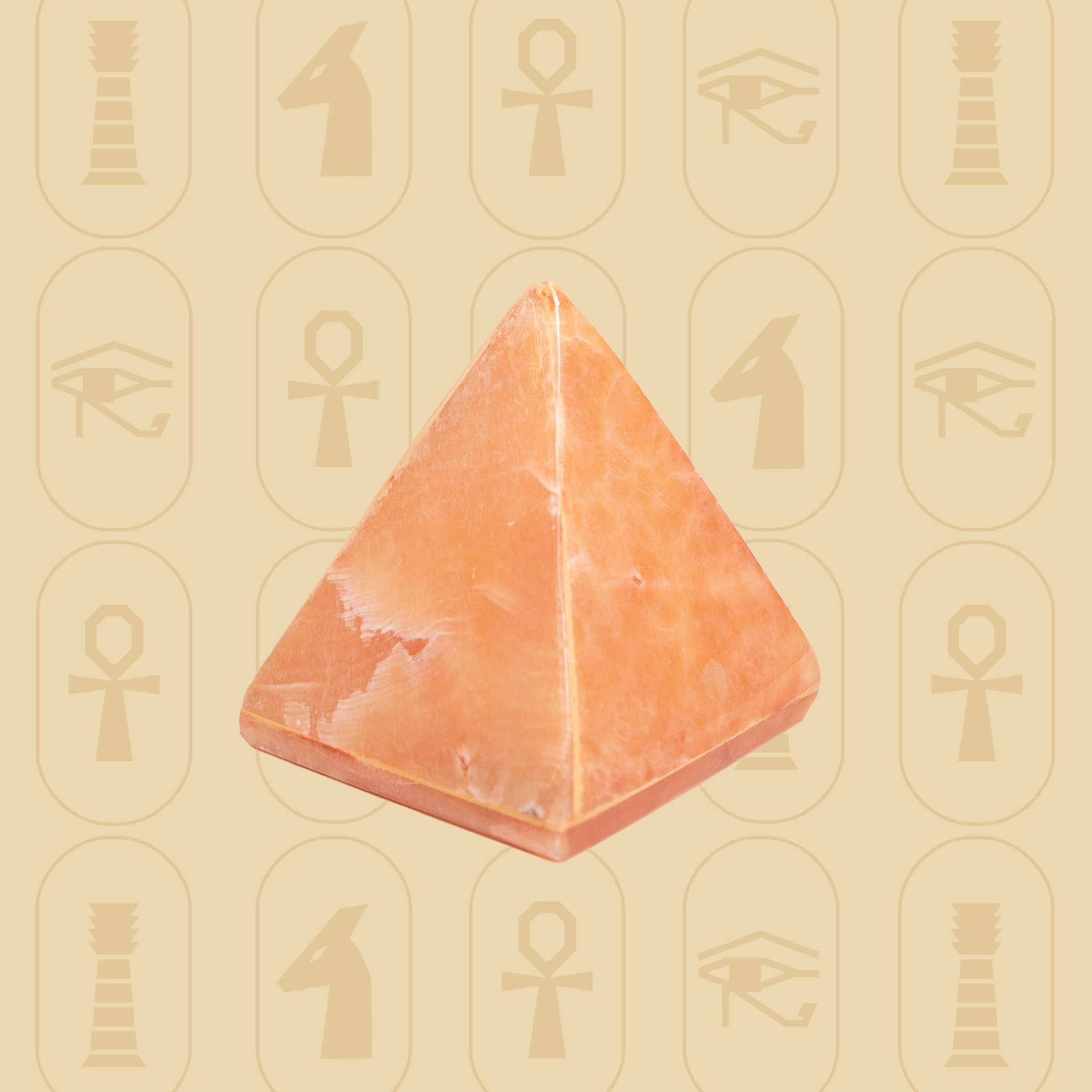 Hollow Red Alabaster Pyramid