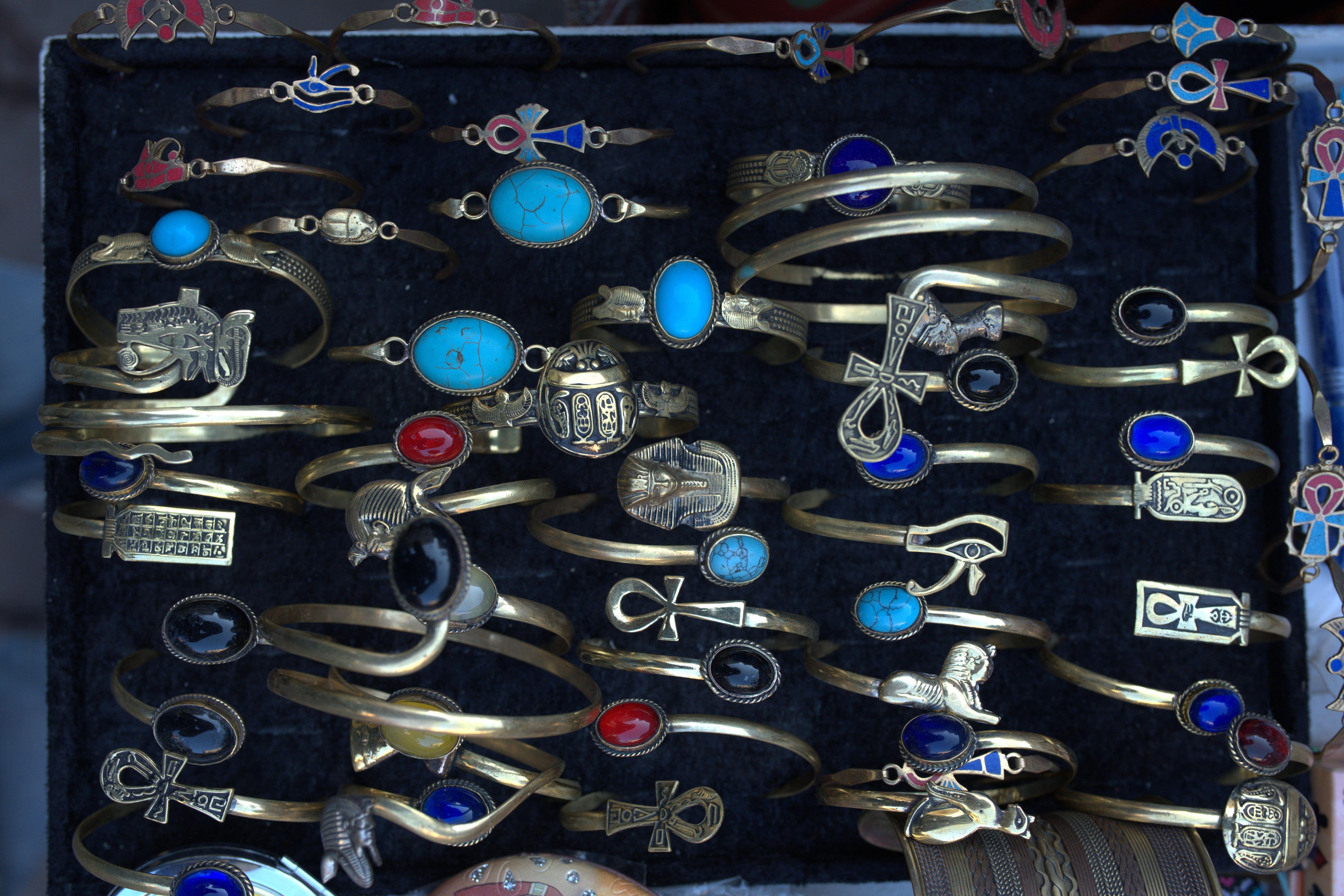 Pharaonic-Inspired Cuff Bracelets & Armlets