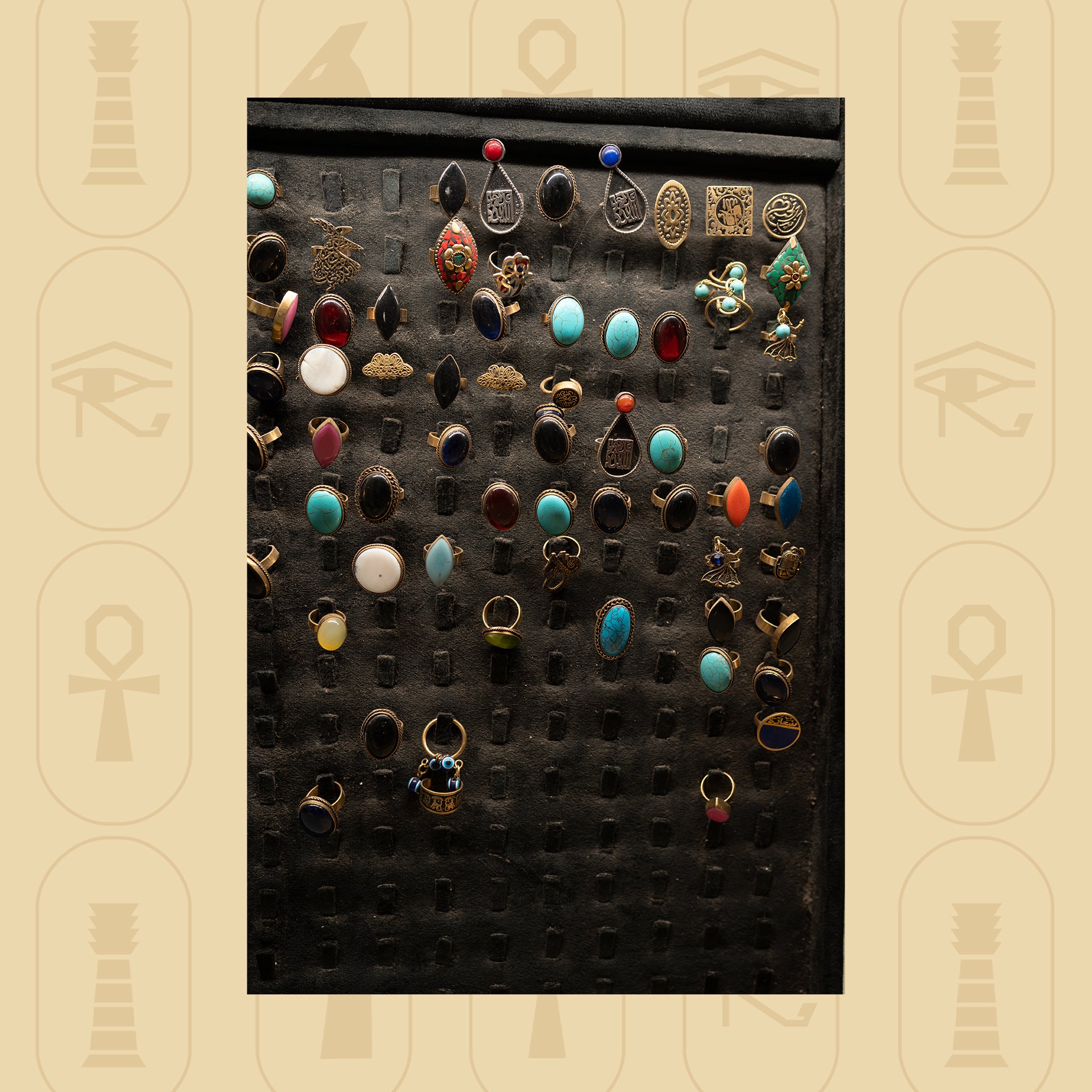 Gemstone Pharaonic Rings