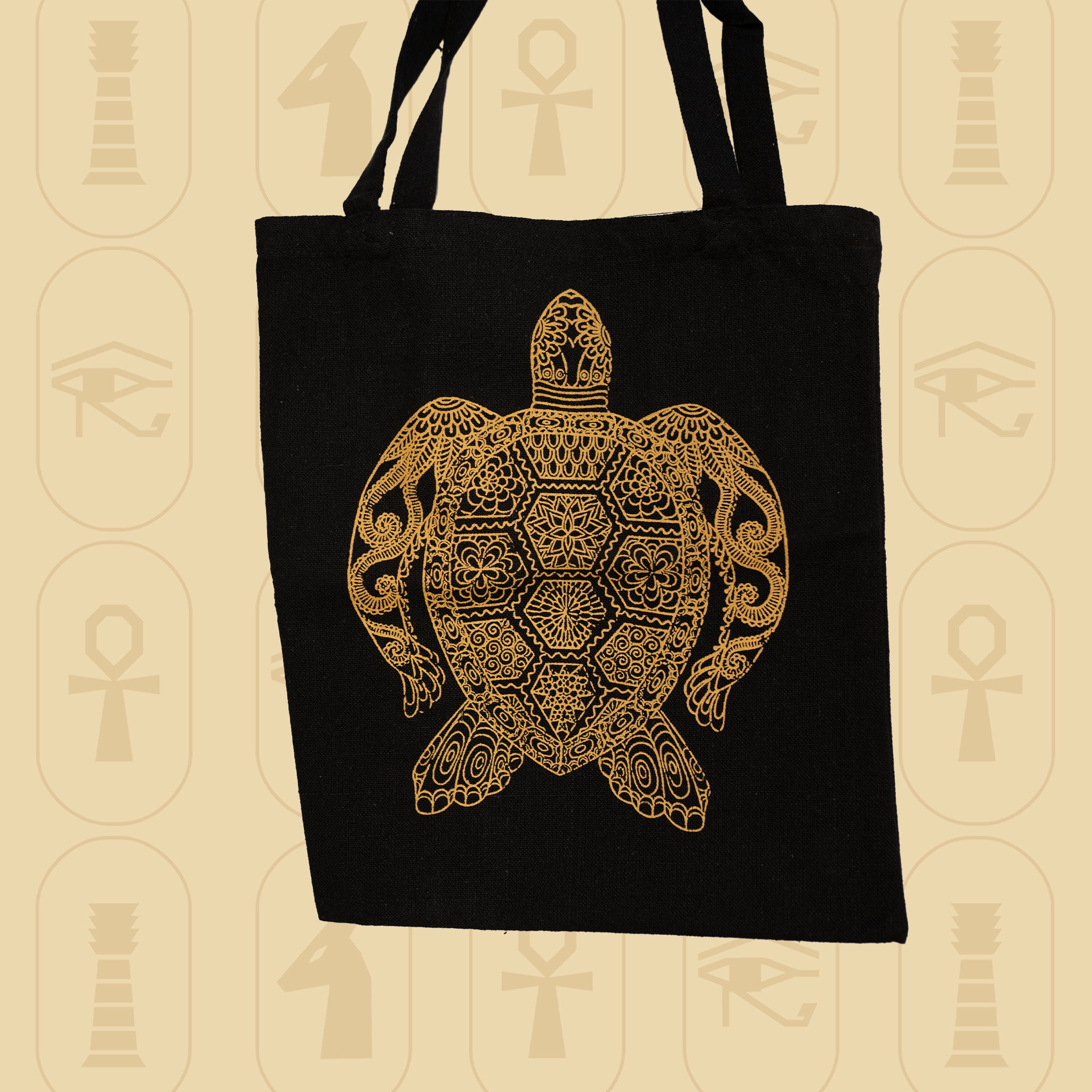 Linen Bag with Scarab Design