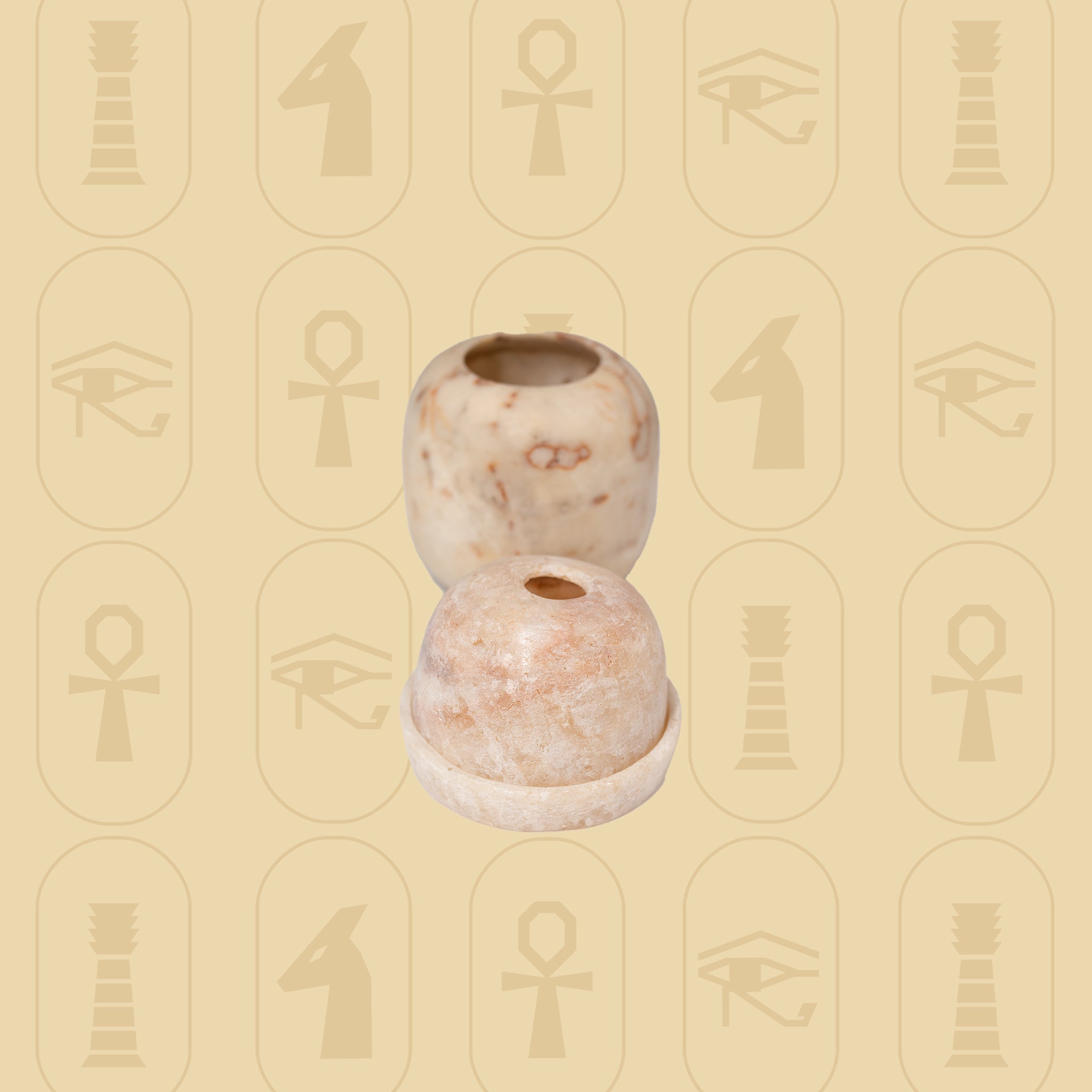 Illuminated alabaster – Wax-Enhanced Decorative Piece